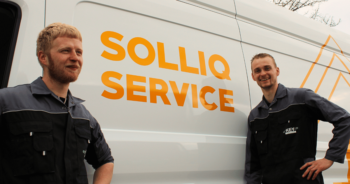 Monteurs Xerxes en Jurjen van Solliq Service
