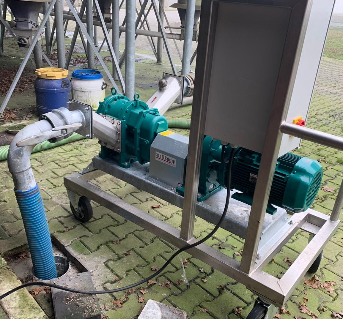 Elektrische mestpomp DKP op mobiele bok