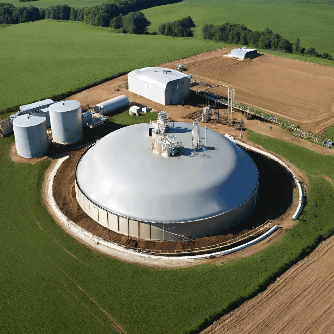 Mestvergister in een agrarische omgeving