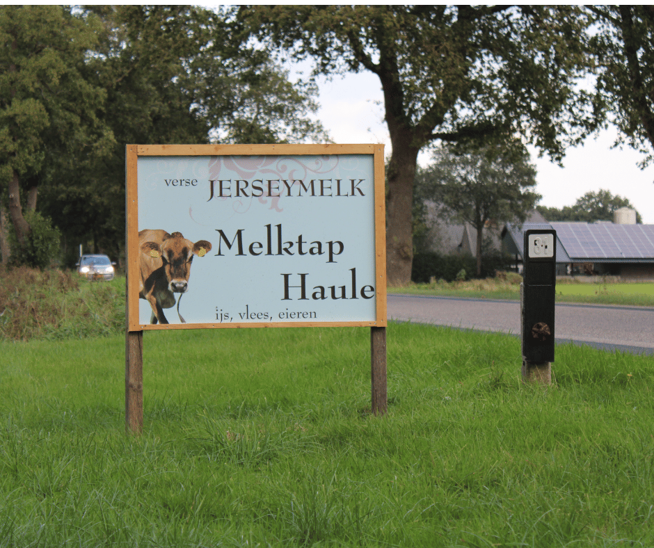 Uithangbord voor de melktap van de familie Schotanus - Van Vilsteren