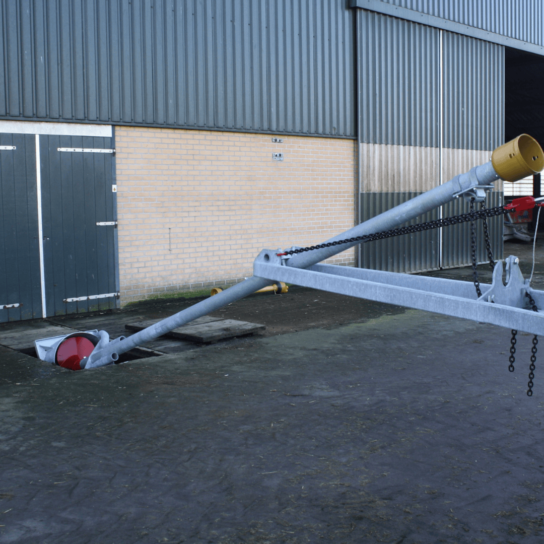 VDM trekkermixer | situatie bij putgat | optie met flexibele kantelbok