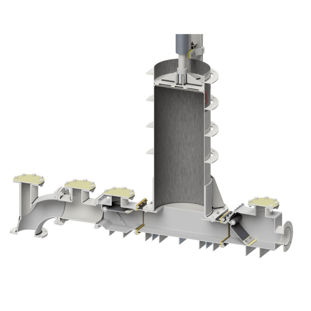 EYS Piston Pomp of zuigerpomp, dwarsdoorsnede