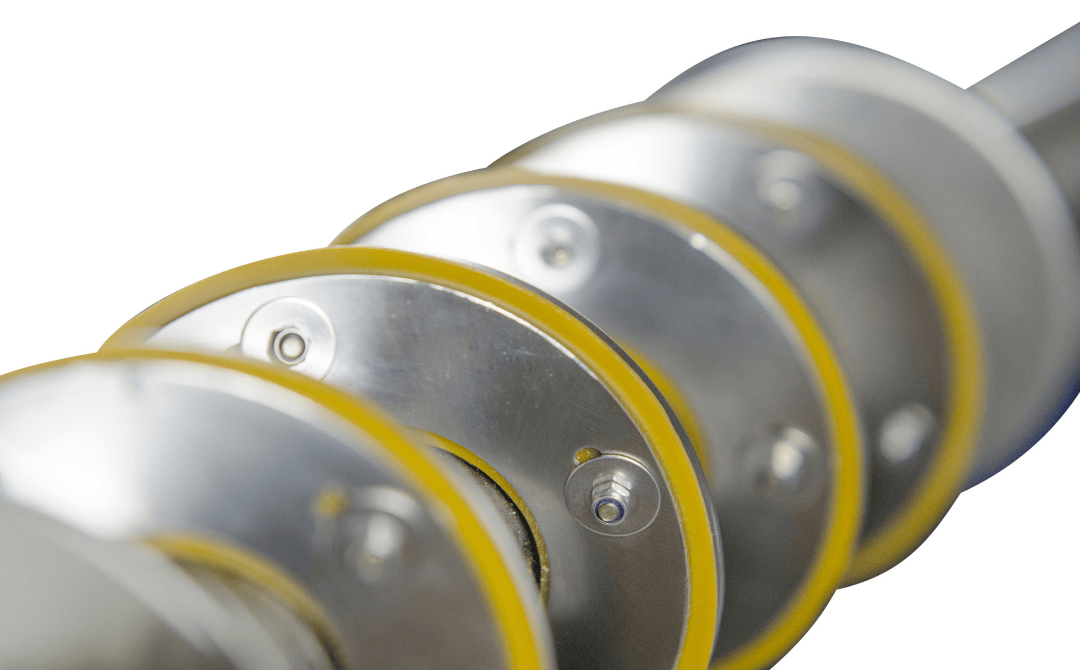 Kunststof laag op de schroef van de KD-S135M mestscheider