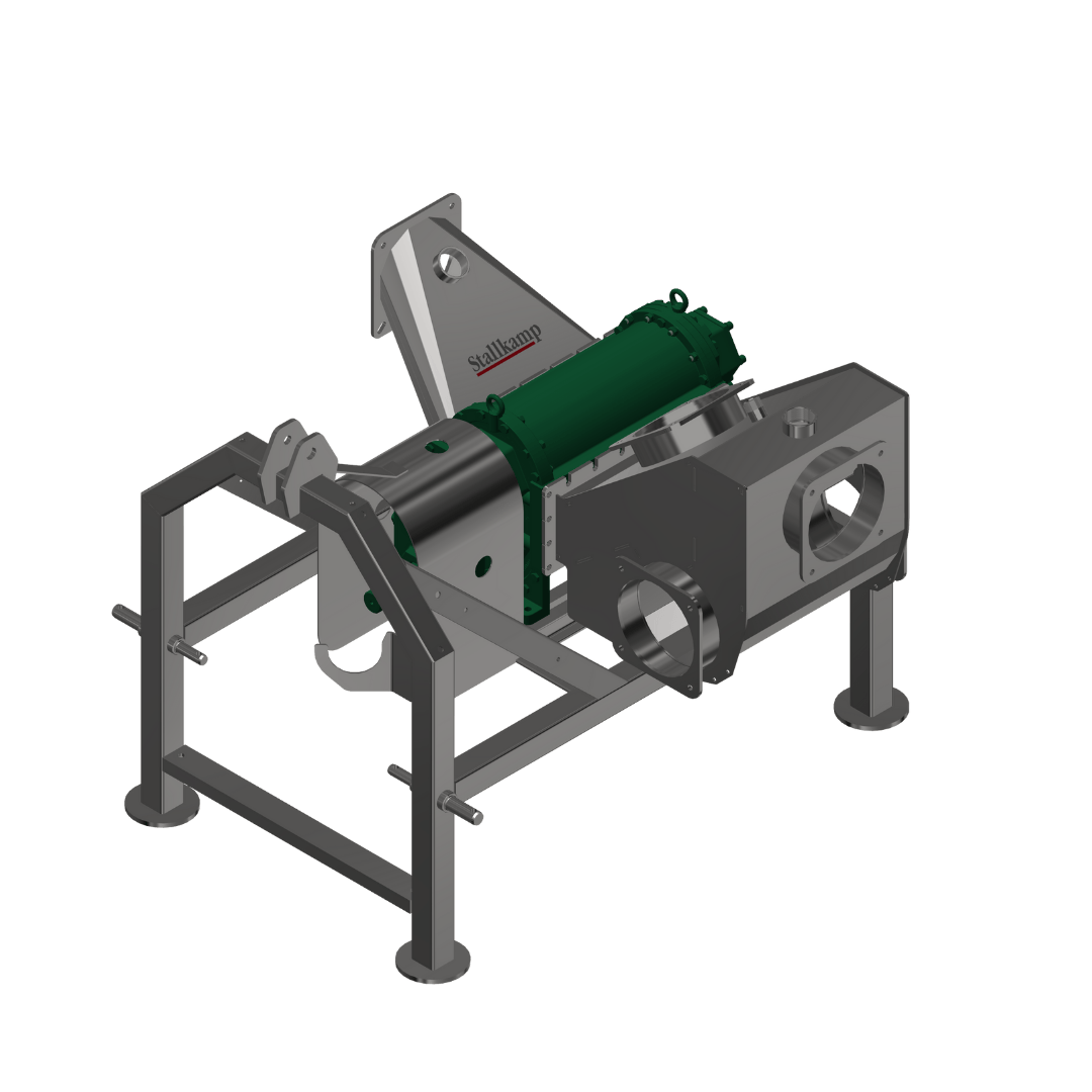 Stallkamp DKP-E | verdringerpomp op bok met stenenvanger