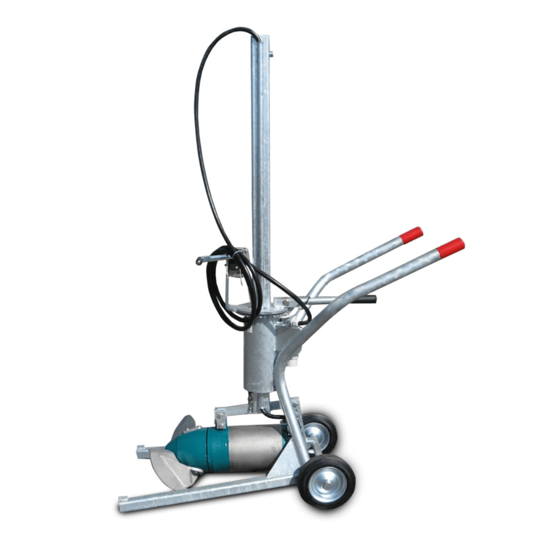 Stallkamp DuoPort | TMR-serie | flexibele mestmixer op steekkar | zij-aanzicht