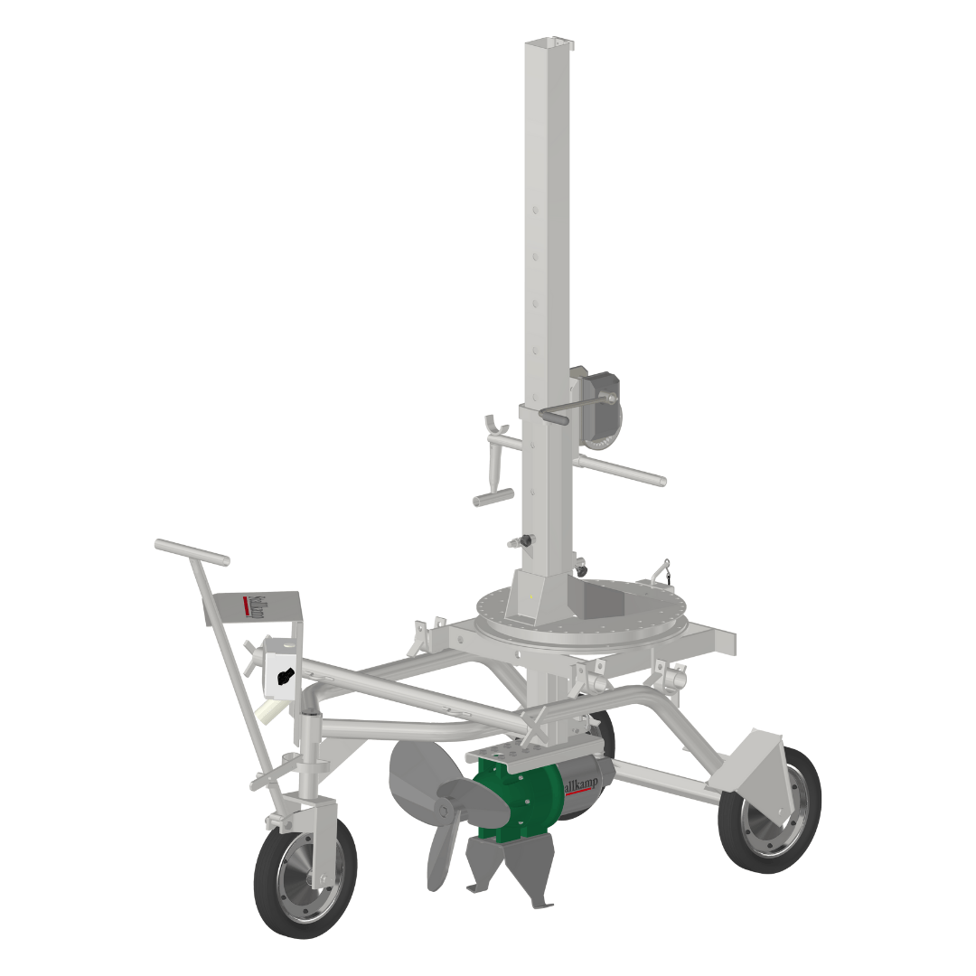 Stallkamp TrioPort | TMR3D mestmixer met drie roervleugels | mobiele mixkar op wielen